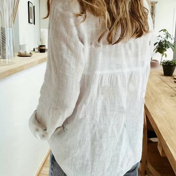 New Women's Button Down Shirt - Long Sleeve - Size Small - Picture 2 of 9